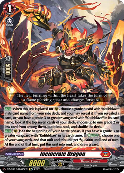 Incinerate Dragon (DZ-SS15/Re05EN) [The Legendary Vanguards]