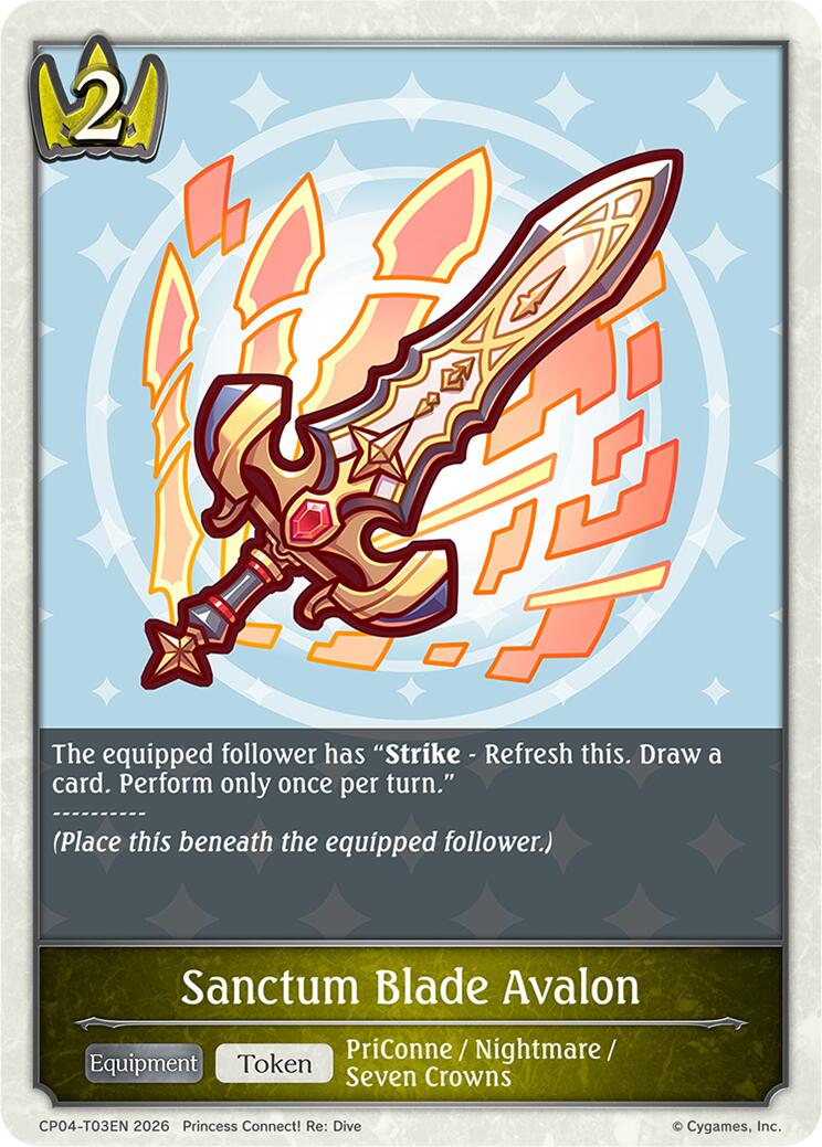 Sanctum Blade Avalon (CP04-T03EN) [Princess Connect! Re: Dive]