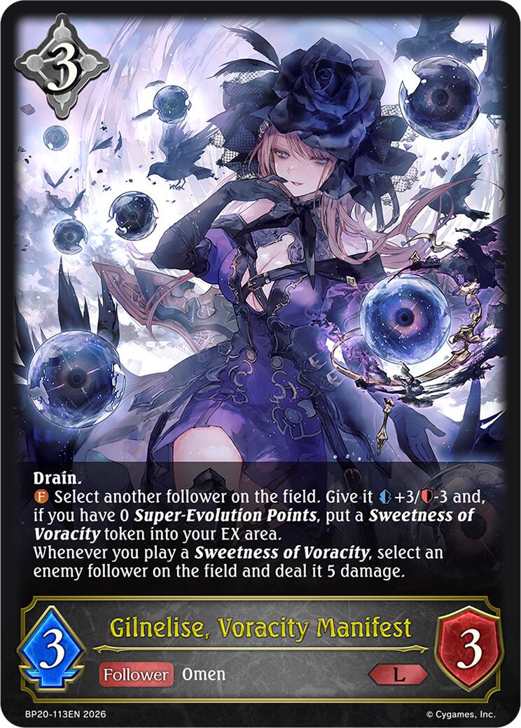 Gilnelise, Voracity Manifest