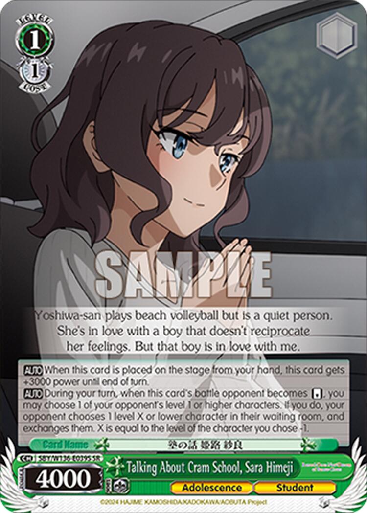 Talking About Cram School, Sara Himeji (SR)