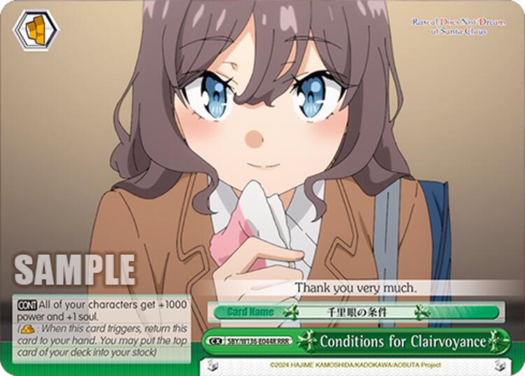 Conditions for Clairvoyance (RRR)