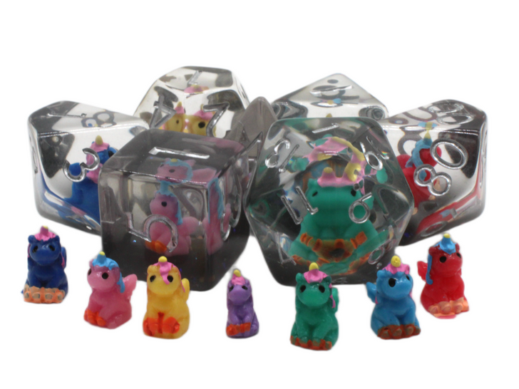 Infused - 7 Color Unicorn RPG Dice Set