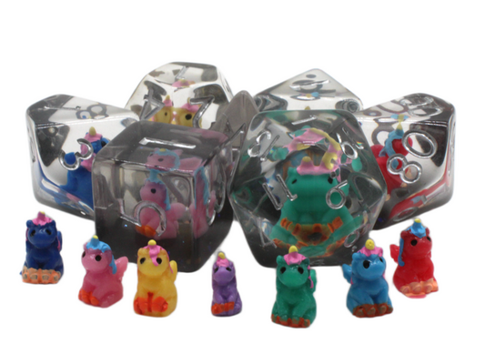 Infused - 7 Color Unicorn RPG Dice Set