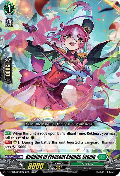 Budding of Pleasant Sounds, Gracia (D-TD01/003EN) [Urara Haneyama -Bandmaster of Blossoming Bonds-]