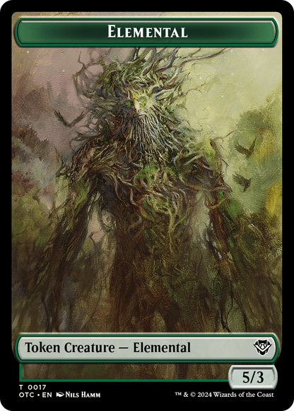 Insect // Elemental (0017) Double-Sided Token [Outlaws of Thunder Junction Commander Tokens]