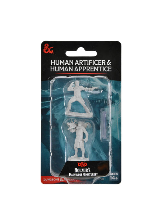 D&D - Unpainted: Human Artificer & Human Apprentice