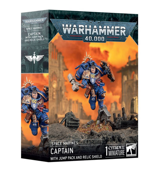 Warhammer 40k: Space Marines - Captain w/ Jump Pack and Relic Shield