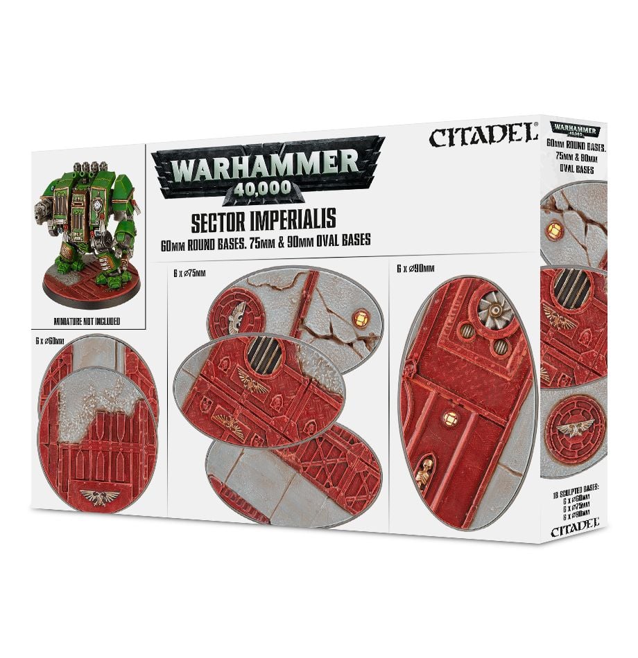 Warhammer 40k: Sector Imperialis - 60mm Round, 75mm Oval, & 90mm Oval Bases