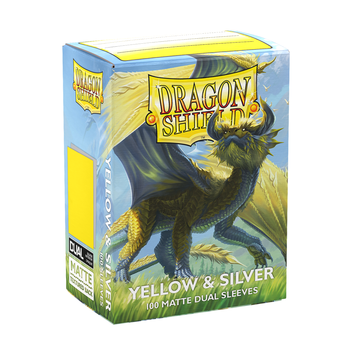 Dragon Shield Sleeves: Standard DUAL - Matte Yellow & Silver