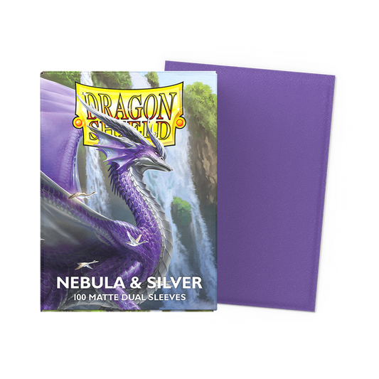 Dragon Shield Sleeves: Standard DUAL - Matte Nebula & Silver