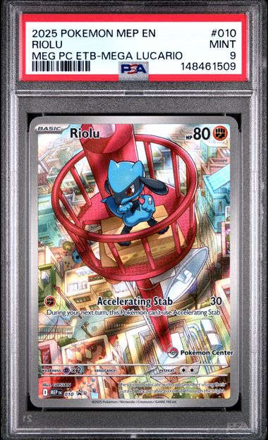 Graded Pokemon - Riolu (010) Black Star Promo PSA 9