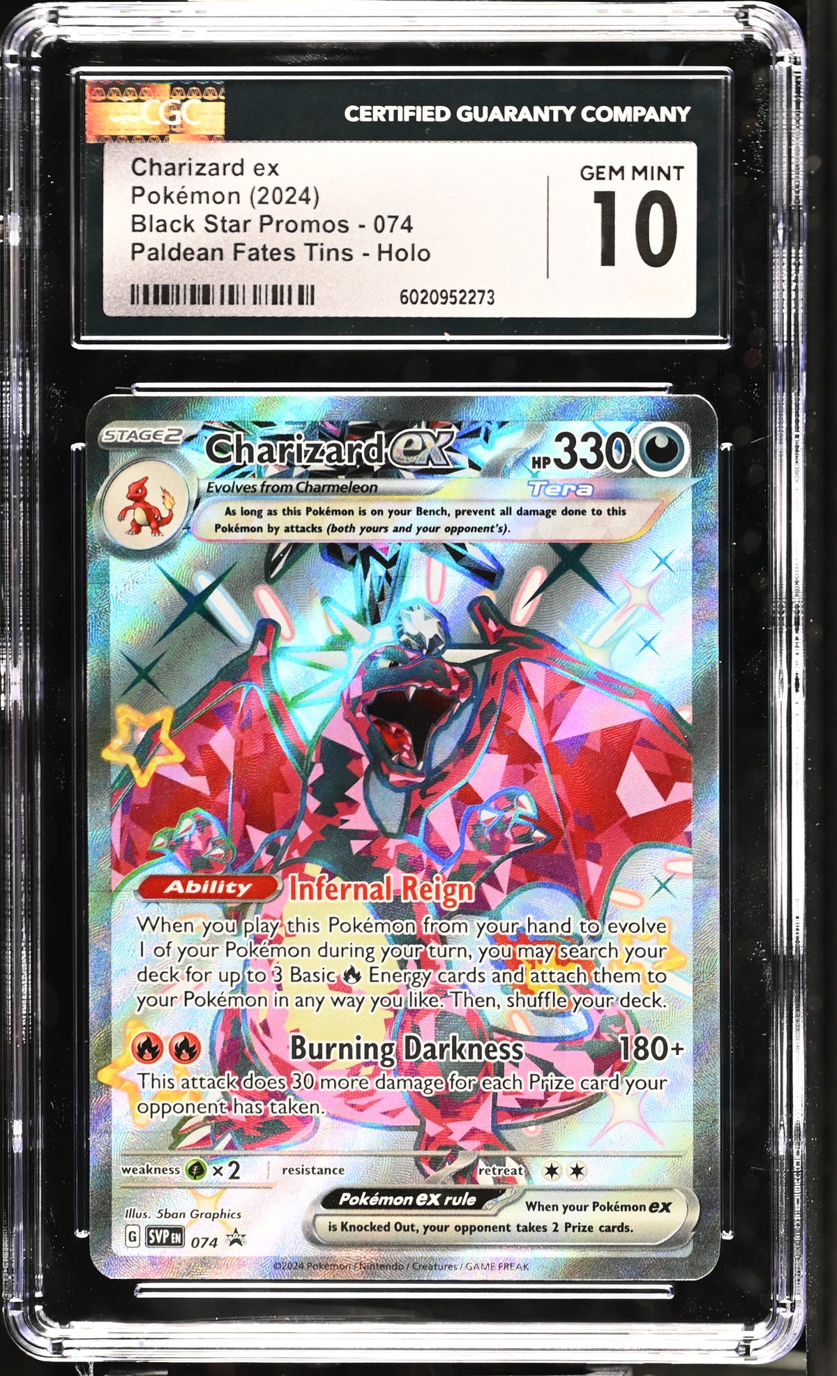 Graded Pokemon - Charizard ex (074) Black Star Promo CGC 10