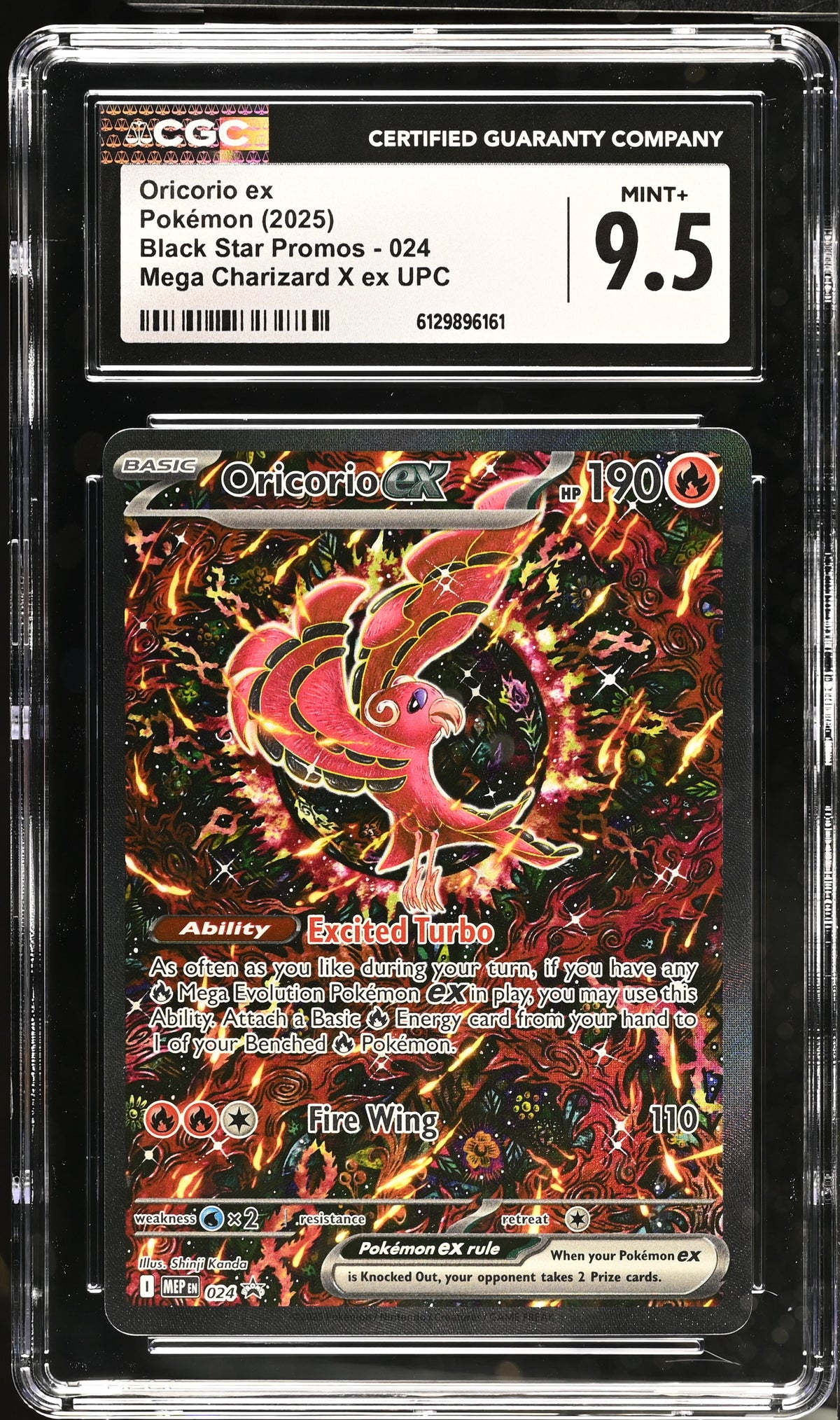 Graded Pokemon - Oricorio ex (024) Black Star Promo CGC 9.5