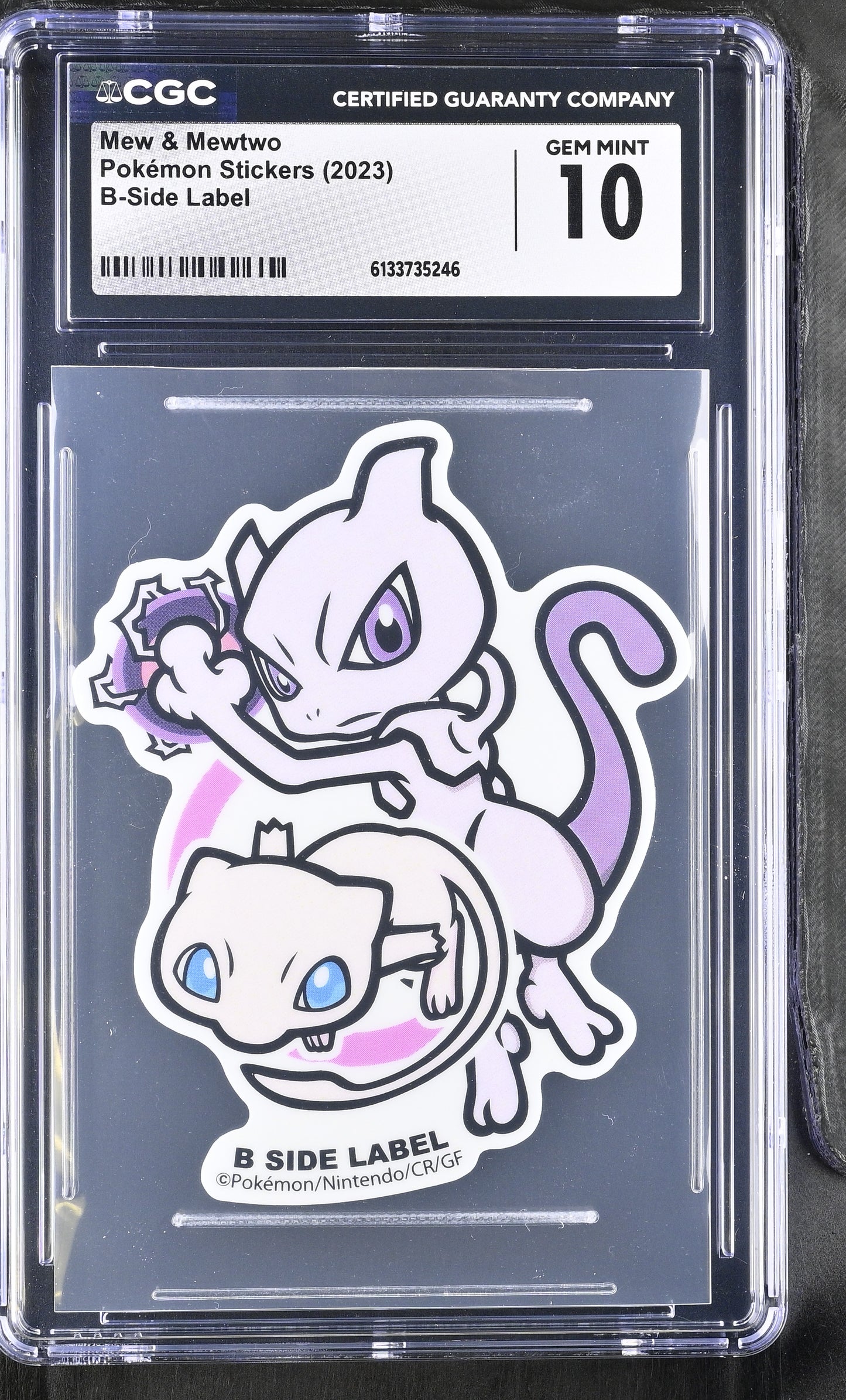 Graded Pokemon - Mew & Mewtwo (2023) Stickers CGC 10