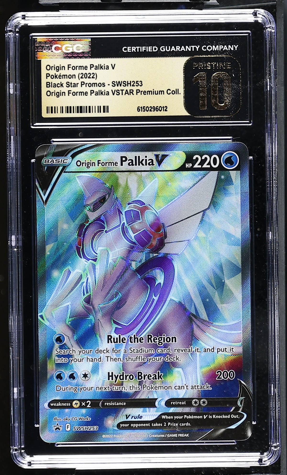 Graded Pokemon - Origin Forme Palkia V (SWSH253) Black Star Promo CGC Pristine 10