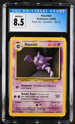 Graded Pokemon - Haunter (29/102) Base Set CGC 8.5