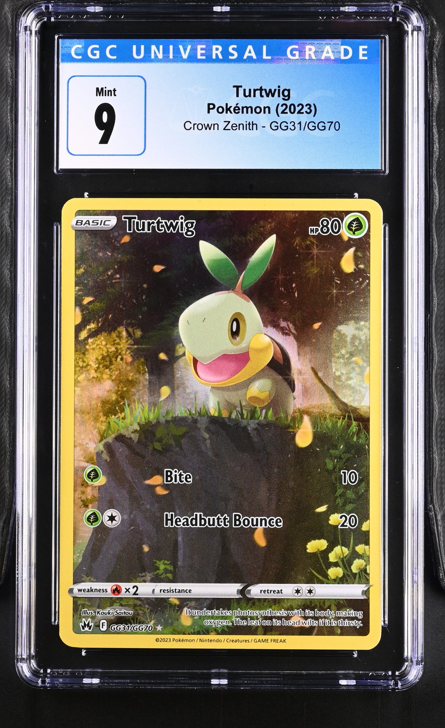 Graded Pokemon - Turtwig (GG31) Crown Zenith CGC 9