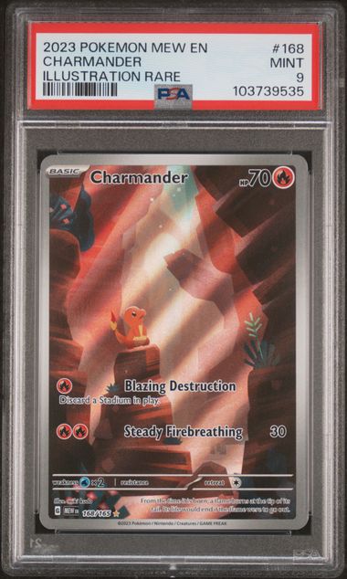 Graded Pokemon - Charmander (168/165) Pokemon 151 PSA 9