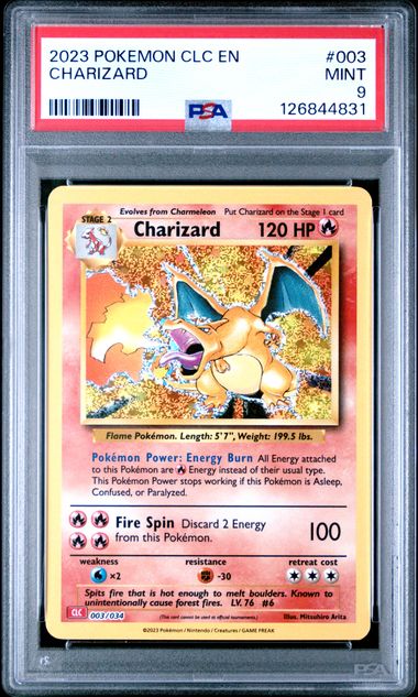 Graded Pokemon - Charizard (003/034) Pokemon Trading Card Game Classic PSA 9