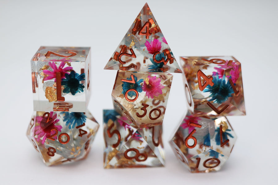 Sharp Edge Resin - Incalescent Garden RPG Dice Set