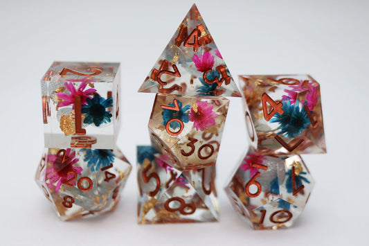 Sharp Edge Resin - Incalescent Garden RPG Dice Set