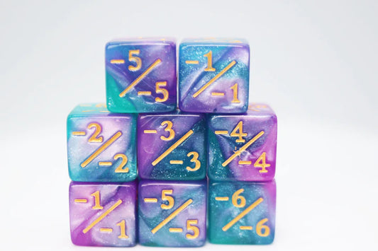 -1-1 Light Blue & Purple Counters for Magic Set of 8