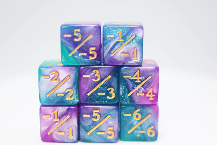 -1-1 Light Blue & Purple Counters for Magic Set of 8