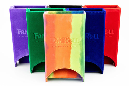 FanRoll - Fold Up Dice Tower : Watercolor Rainbow