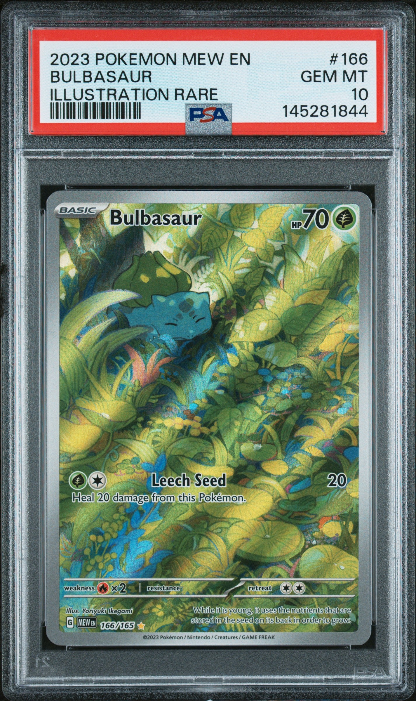 Graded Pokemon - Bulbasaur (166/165) 151 PSA 10
