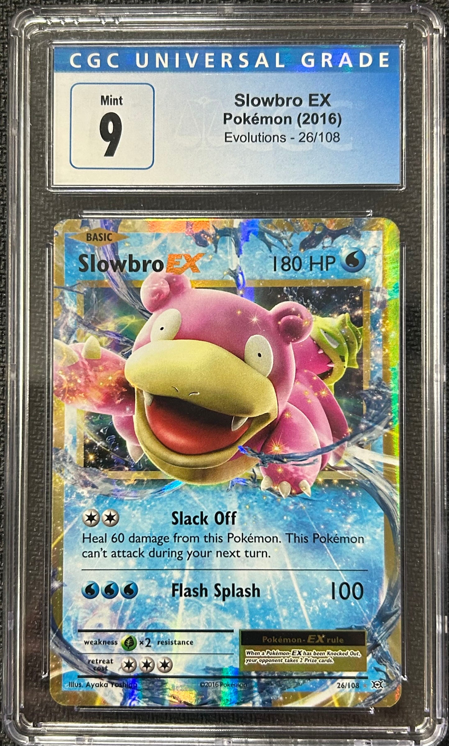 Graded Pokemon - Slowbro EX (20/16) Evolutions CGC 9