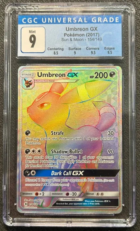 Graded Pokemon - Umbreon GX (154/149) Sun & Moon CGC 9