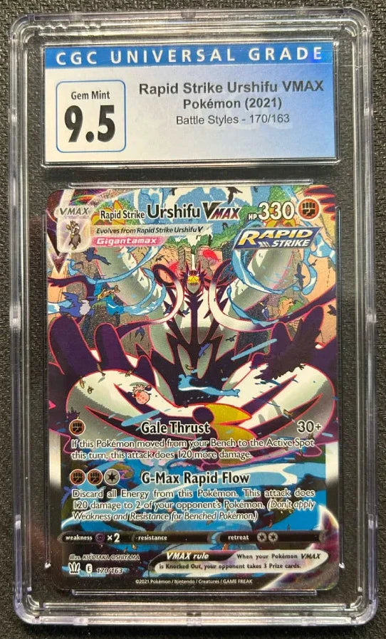 Graded Pokemon - Rapid Strike Urshifu VMAX (170/163) Battle Styles CGC 9.5