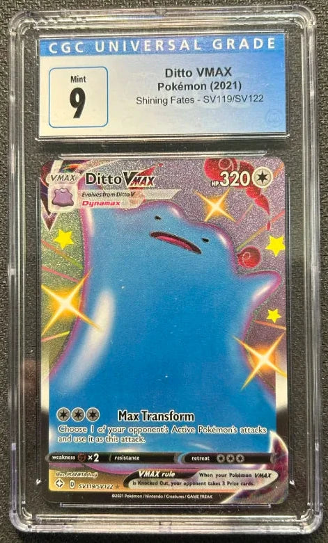 Graded Pokemon - Ditto VMAX (SV119/SV122) Shining Fates CGC 9