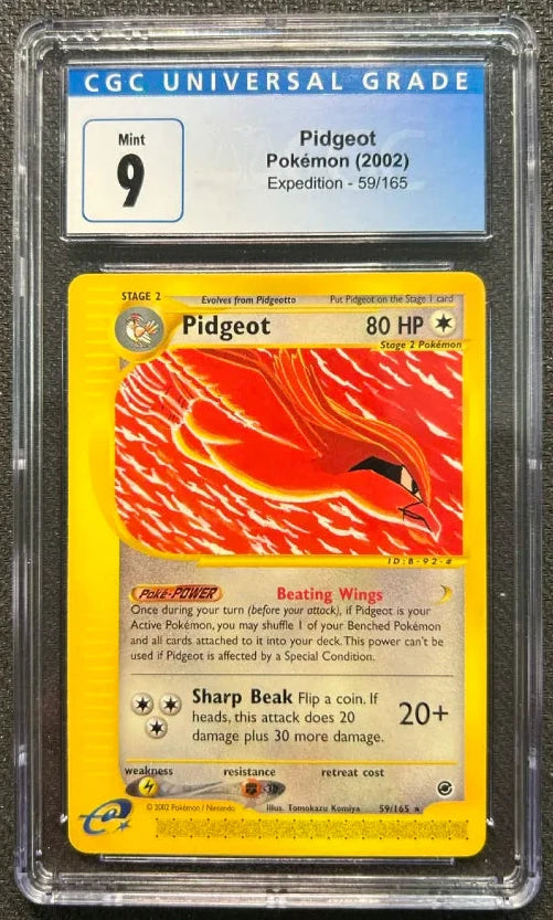 Graded Pokemon - Pidgeot (59/165) Expedition CGC 9