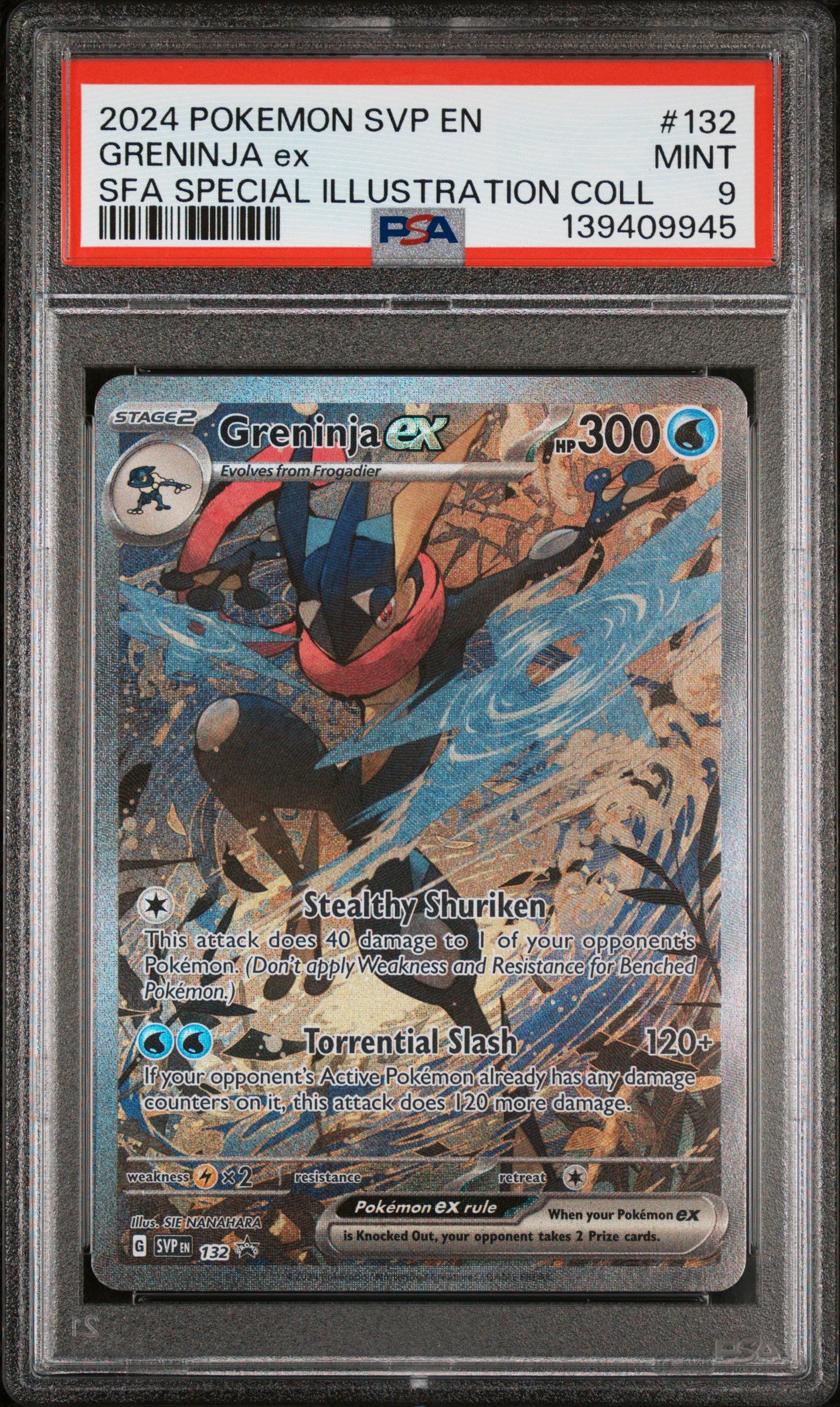 Graded Pokemon - Greninja ex (132) Scarlet and Violet Promo PSA 9