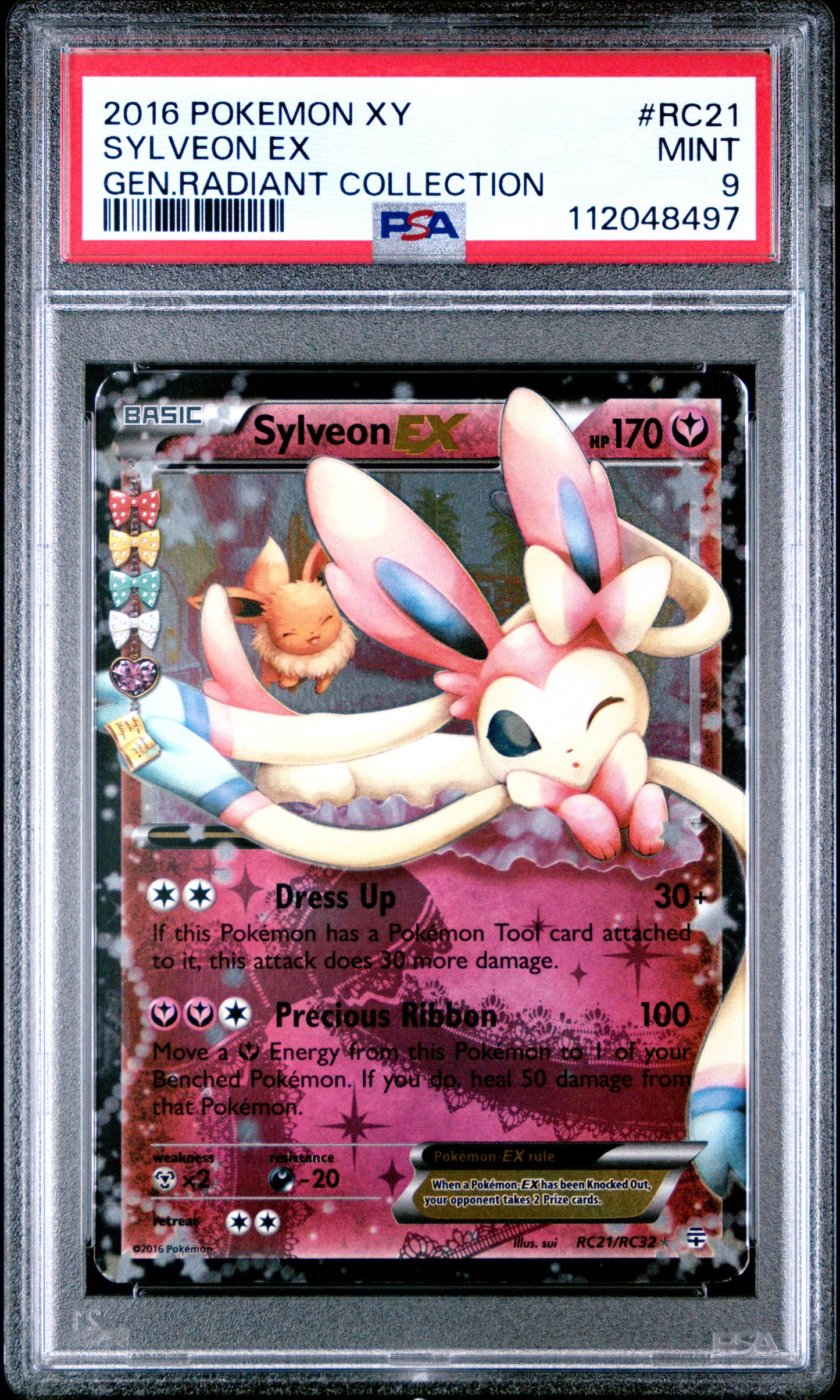 Graded Pokemon - Sylveon EX (RC21/RC32) Radiant Collection PSA 9