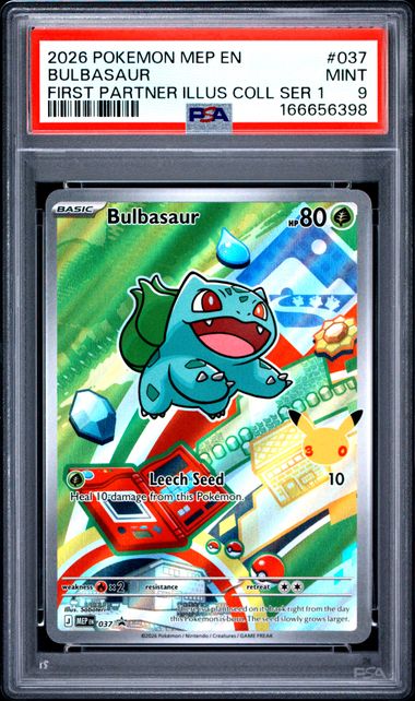 Graded Pokemon - Bulbasaur (037) Black Star Promo PSA 9