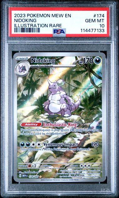 Graded Pokemon - Nidoking (174/165) 151 PSA 10