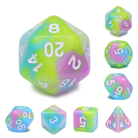 Pastel Pink RPG Dice Set