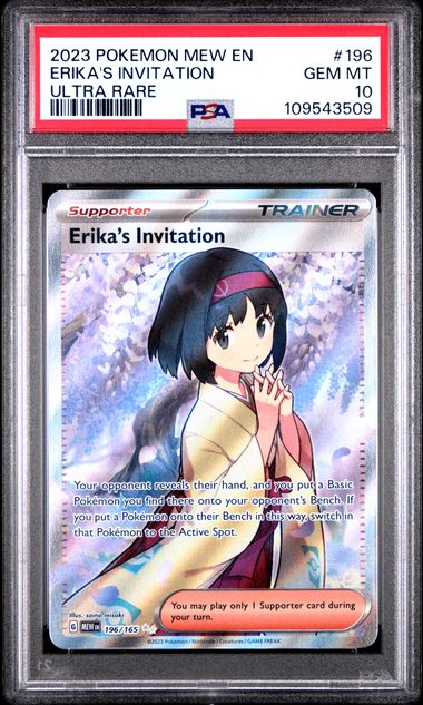 Graded Pokemon - Erika's Invitation (196/165) 151 PSA 10