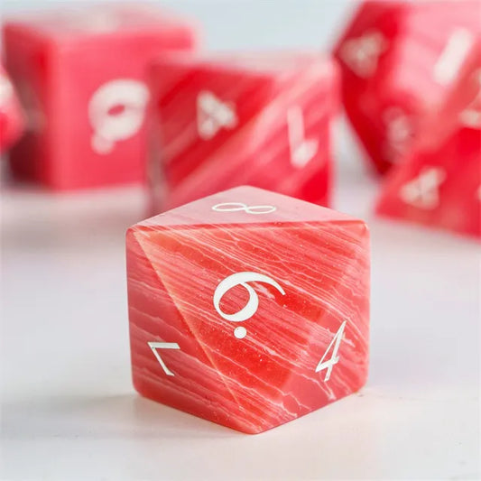 Red Garnet - Engraved RPG Dice Set