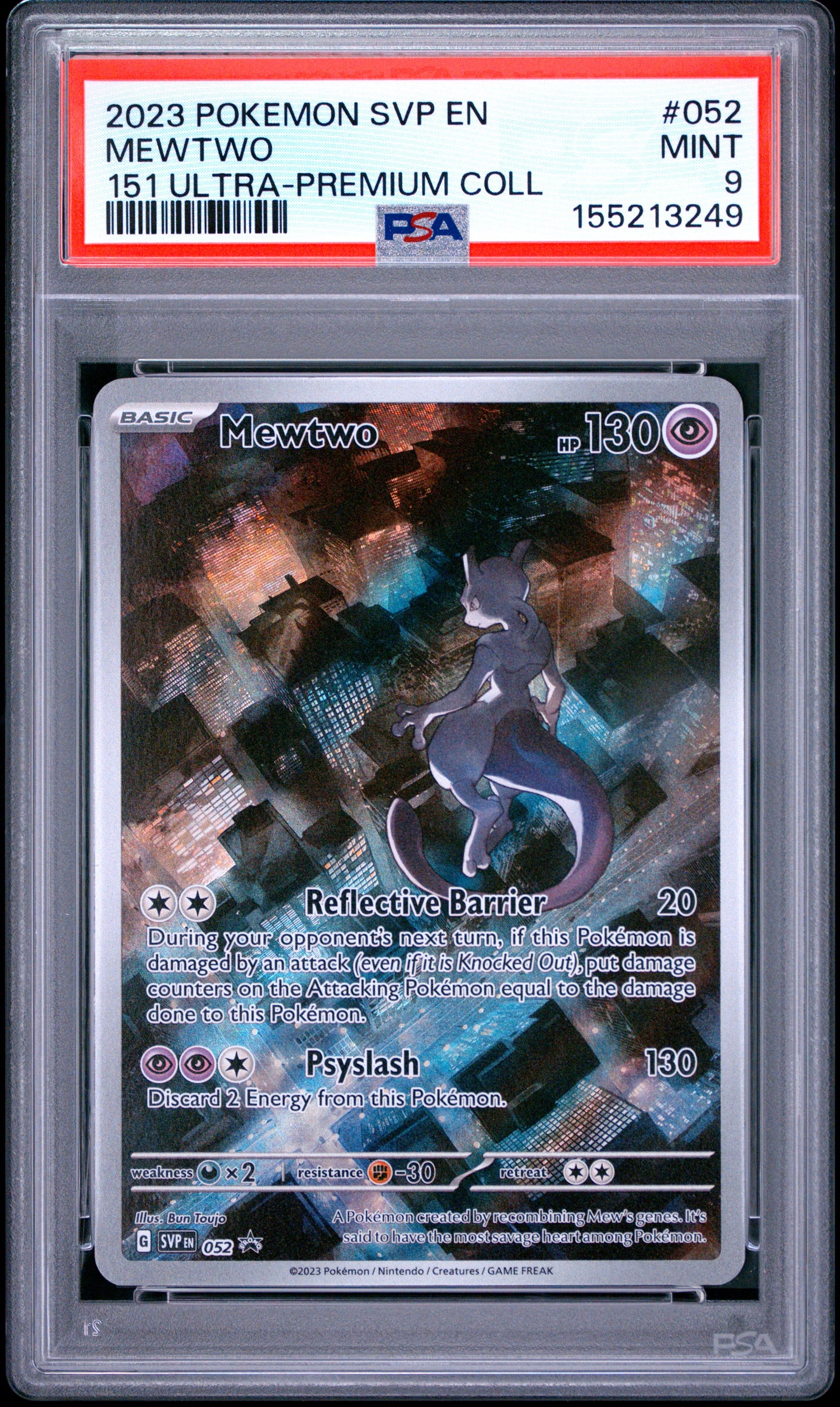 Graded Pokemon - Mewtwo (052) Black Star Promo PSA 9