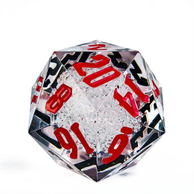 55mm Titan D20 - Red and Black Bubbles