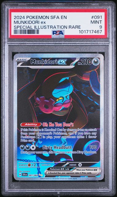 Graded Pokemon - Munkidori ex (091/064) Shrouded Fable PSA 9