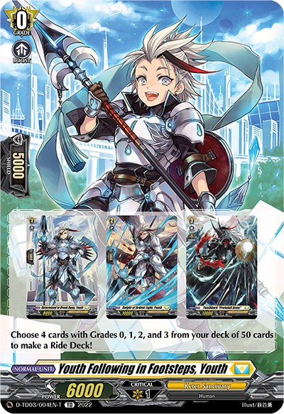 Youth Following in Footsteps, Youth (Tutorial Card) (D-TD03/004EN-T) [Raika Koshiba -Skyfall Executors-]