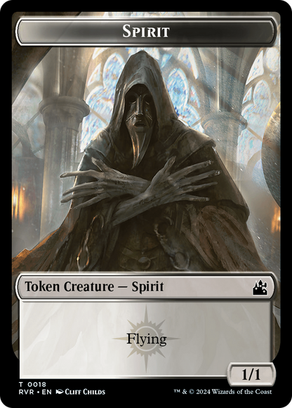 Spirit (0018) // Beast Double-Sided Token [Ravnica Remastered Tokens]