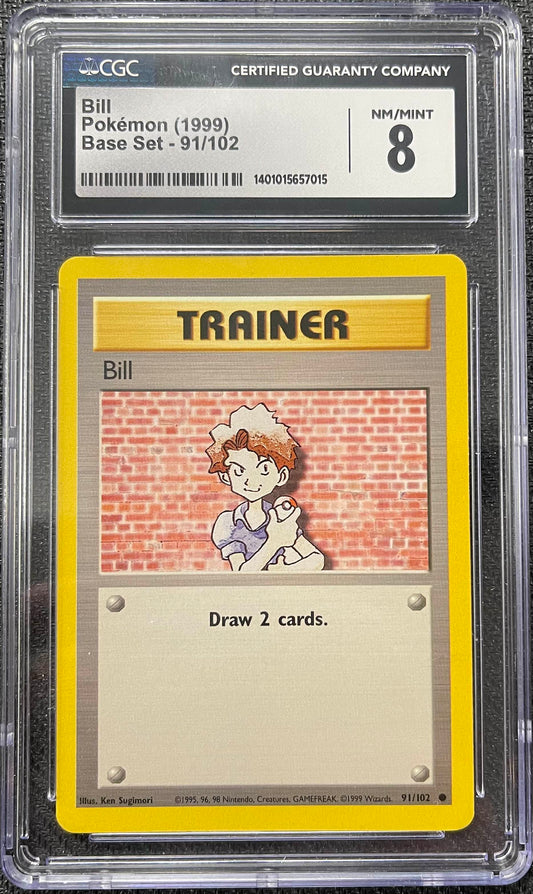 Graded Pokemon - Bill (91/102) Base Set CGC 8