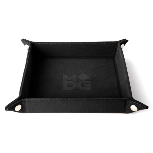 FanRoll - Velvet Dice Tray With Leather Backing: Black