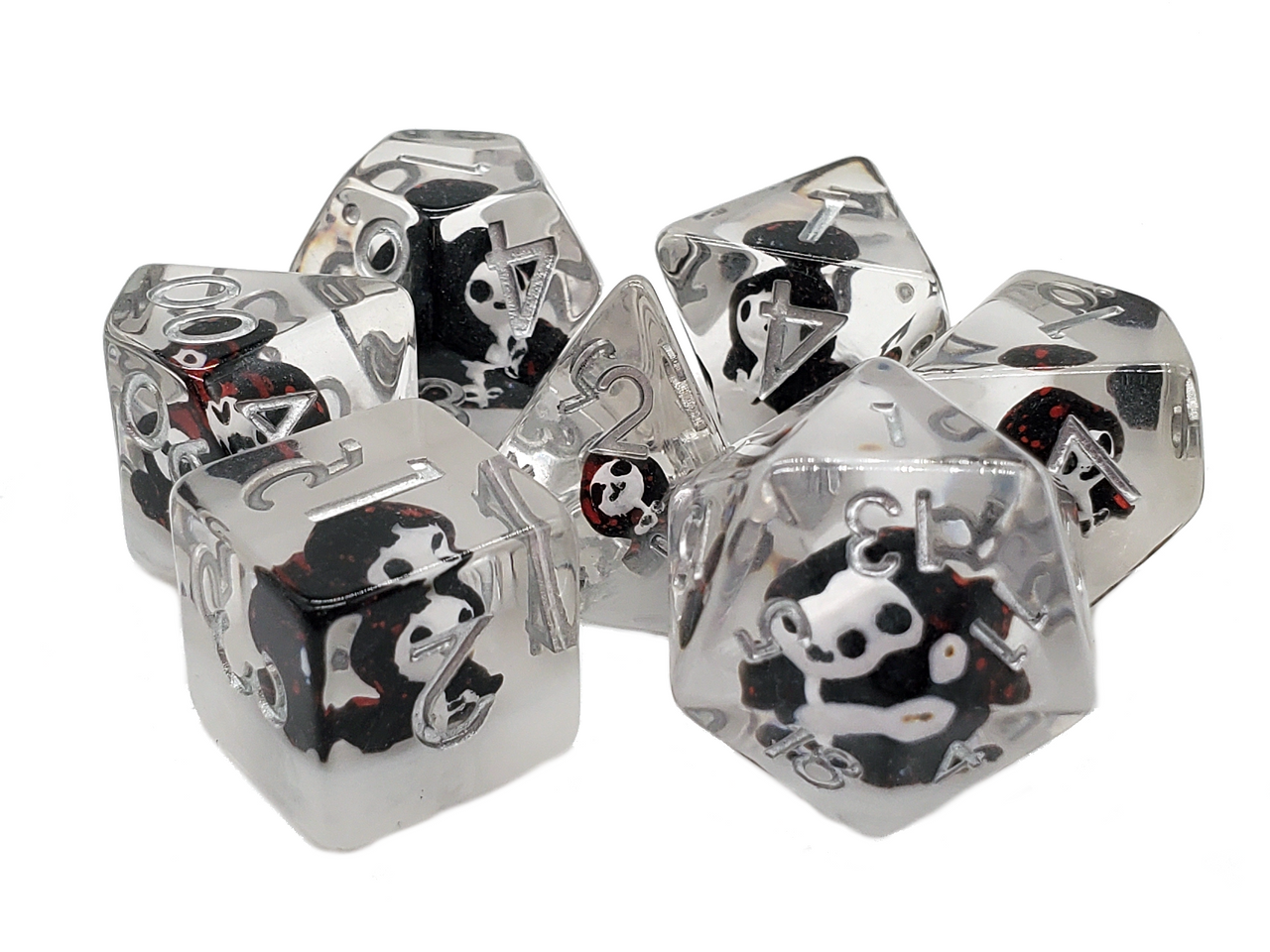 Infused - Ghost Black RPG Dice Set