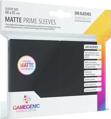 Gamegenic: Matte Prime Sleeves - Black (100 ct)